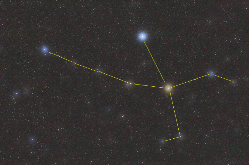 Grus Constellation with constellation lines