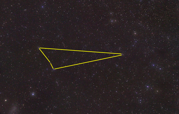 Octans Constellation with constellation lines