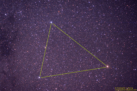 Triangulum Australe with constellation lines